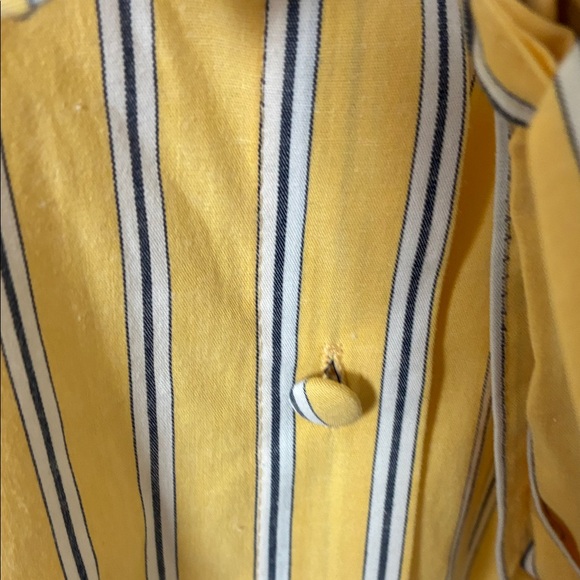 Life Yellow Striped Tie Front Long Sleeve Blouse - Picture 5 of 12